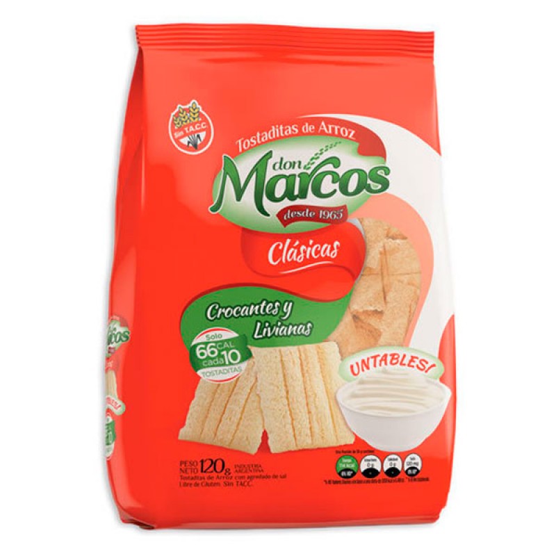 Tu Super Don Marcos Tostaditas De Arroz Clasicas 120gr